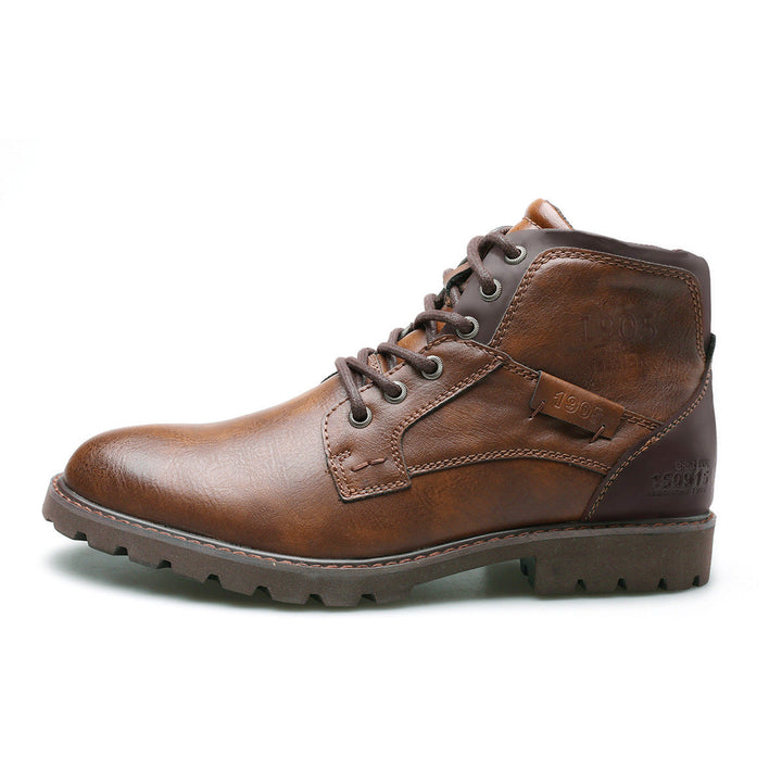 Herren Lederstiefel mit rutschfester Sohle - Jason