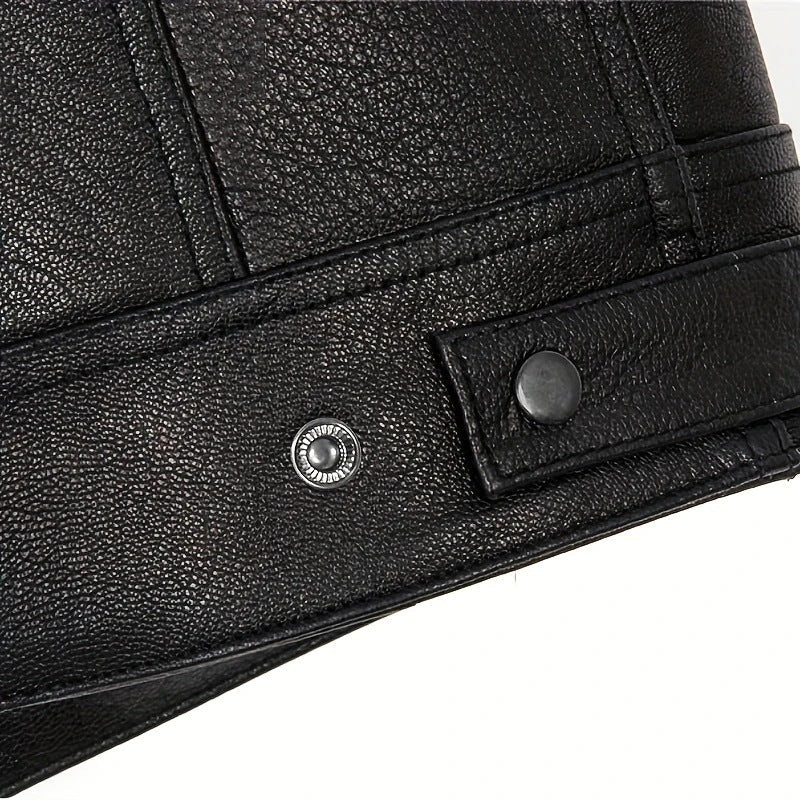 Herrenweste im Bikerstil mit Ledereffekt - Ardent