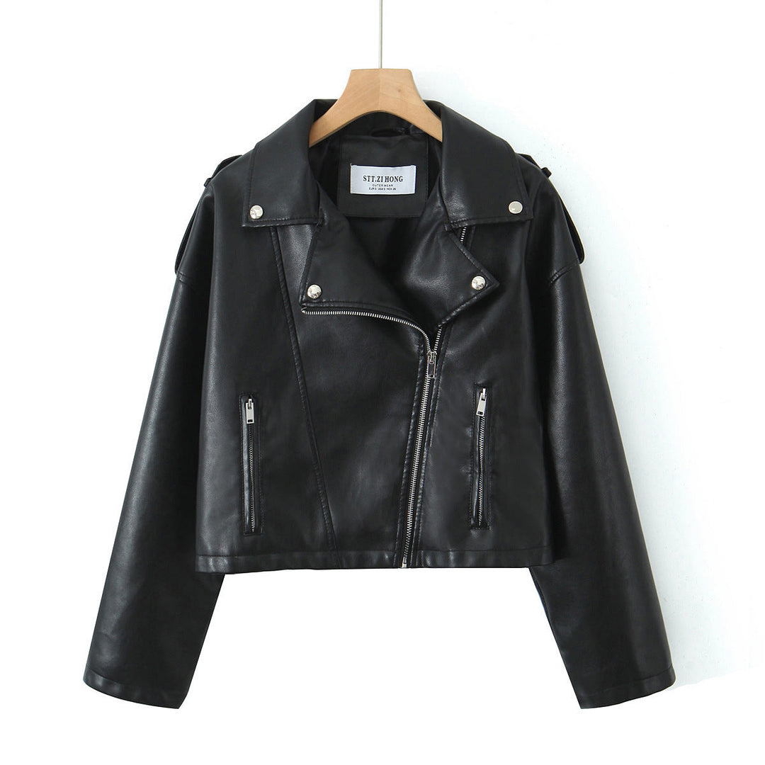 Damen Bikerjacke mit kurzem geradem Schnitt - Selmira