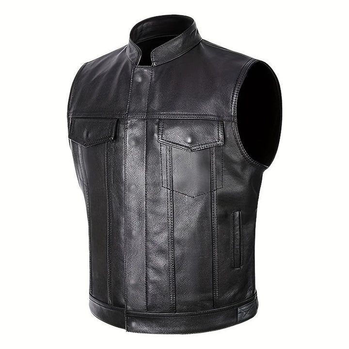 Herrenweste im Bikerstil mit Ledereffekt - Ardent
