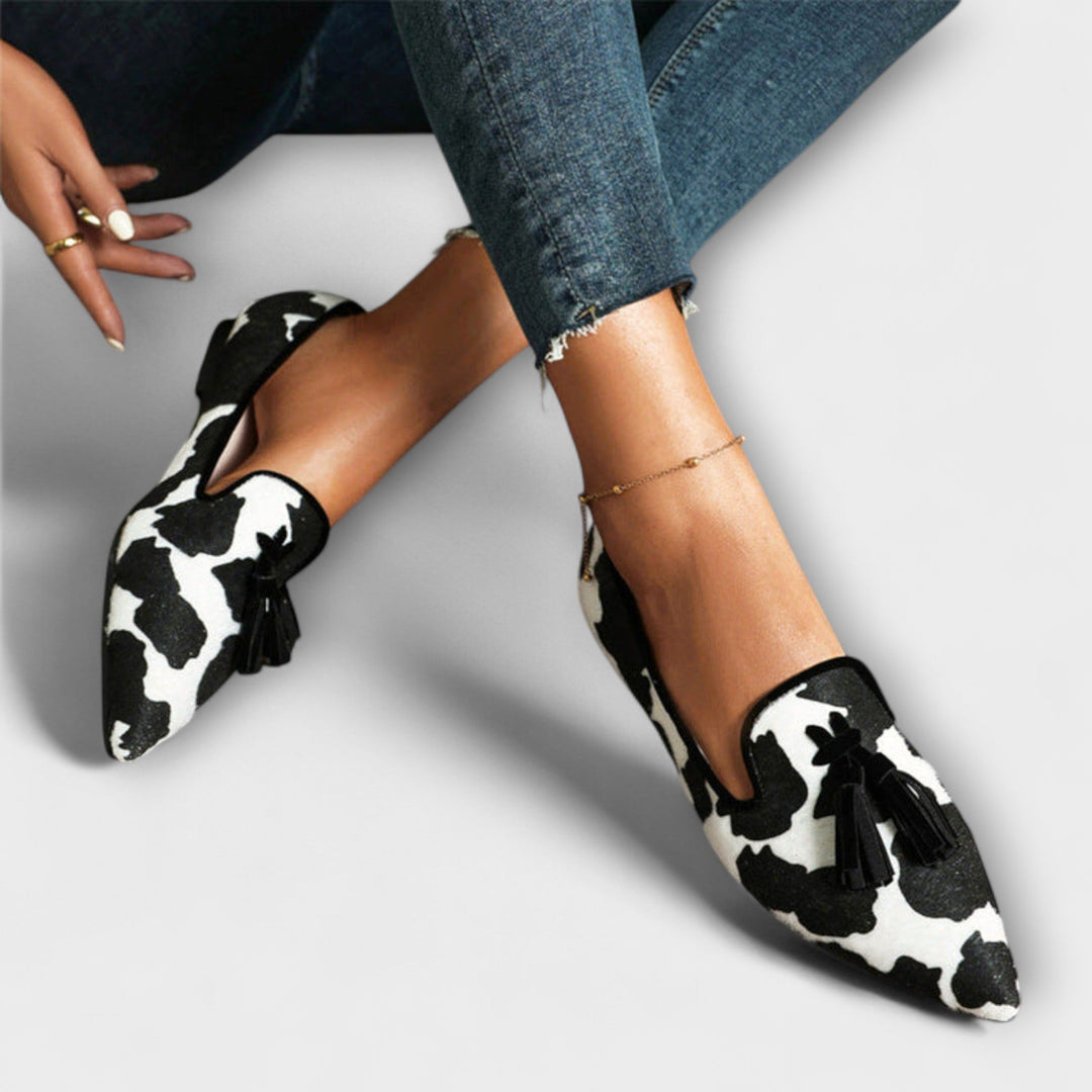 Damen Mokassins Quasten Animalprint kontrastierend - Siena