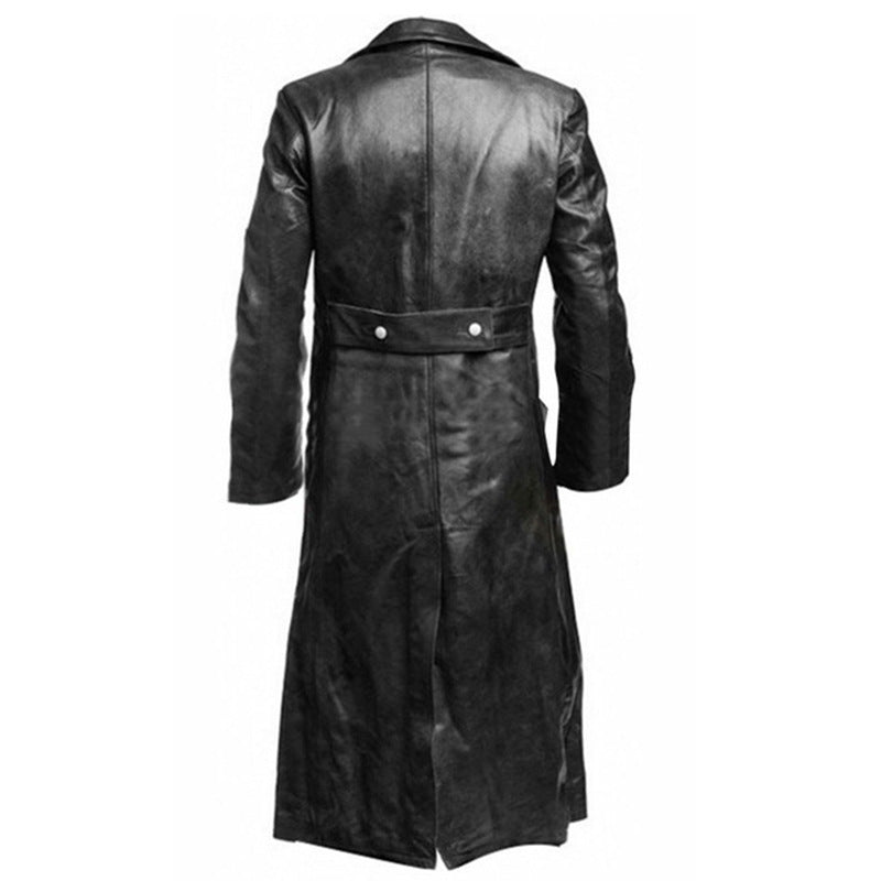 Lange Bikerjacke für Herren mit Knopfverschluss - Varekh