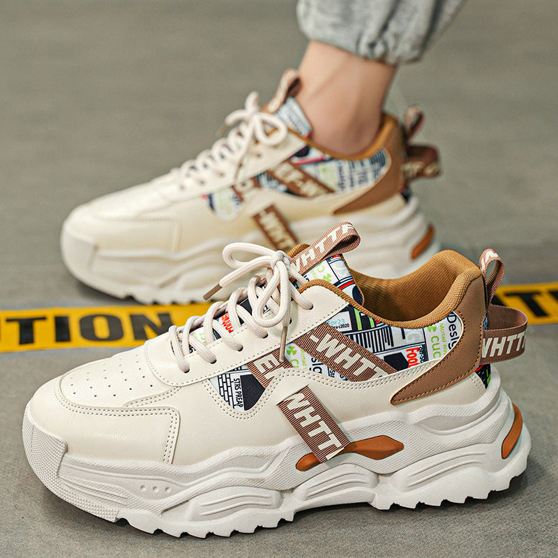 Herren-Turnschuhe mit dicken Sohlen und grafischen Elementen - Draven