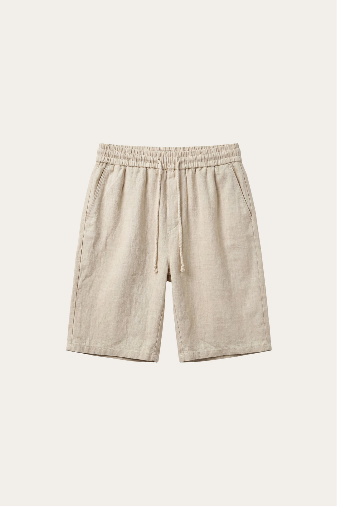 Shorts aus Leinen mit elastischem Bund und Kordelzug für Männer - Lecce