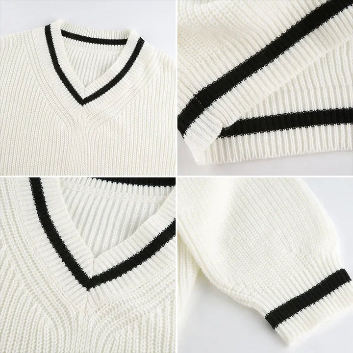 Danella - Damenpullover mit langen Ärmeln und V-Ausschnitt