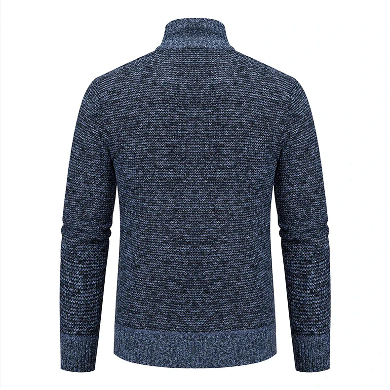 Herren Strickjacke hoher Kragen gesteppt - Ralph