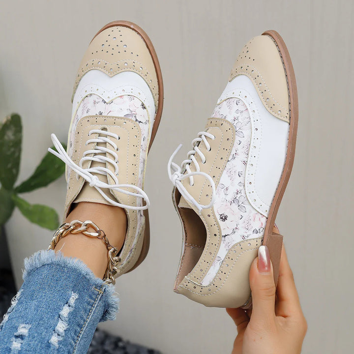 Damen Oxford Schuhe Metallic glänzend mehrfarbig - Aurora