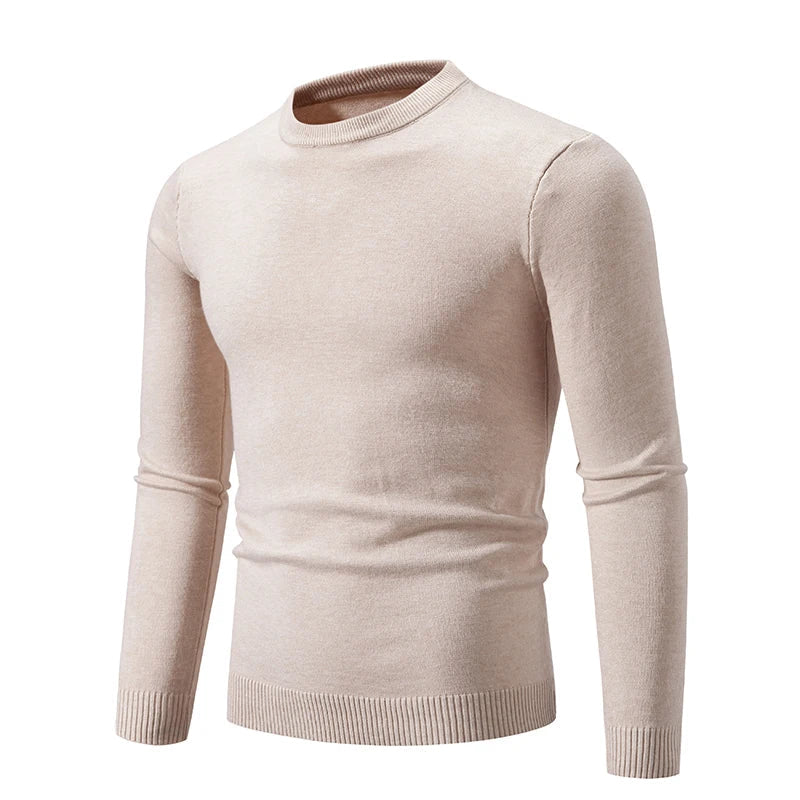 Herrenstrickpullover mit langen Ärmeln und Rundhalsausschnitt - Odrin