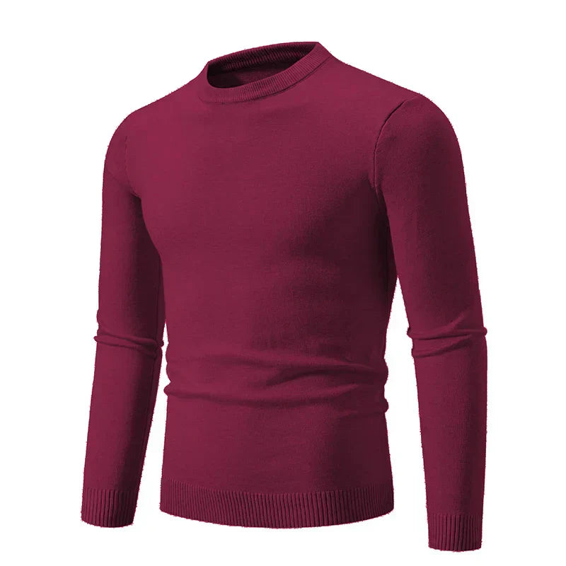 Herrenstrickpullover mit langen Ärmeln und Rundhalsausschnitt - Odrin