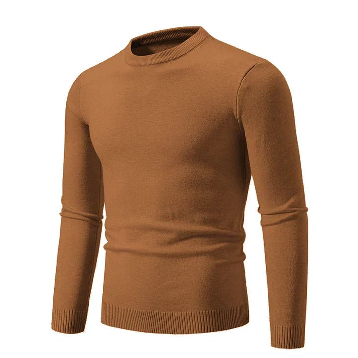 Herrenstrickpullover mit langen Ärmeln und Rundhalsausschnitt - Odrin