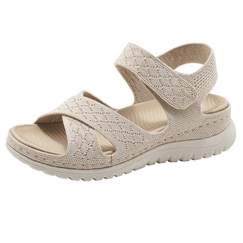 Orthopädische Damensandalen mit ergonomischer rutschfester Sohle - Alira