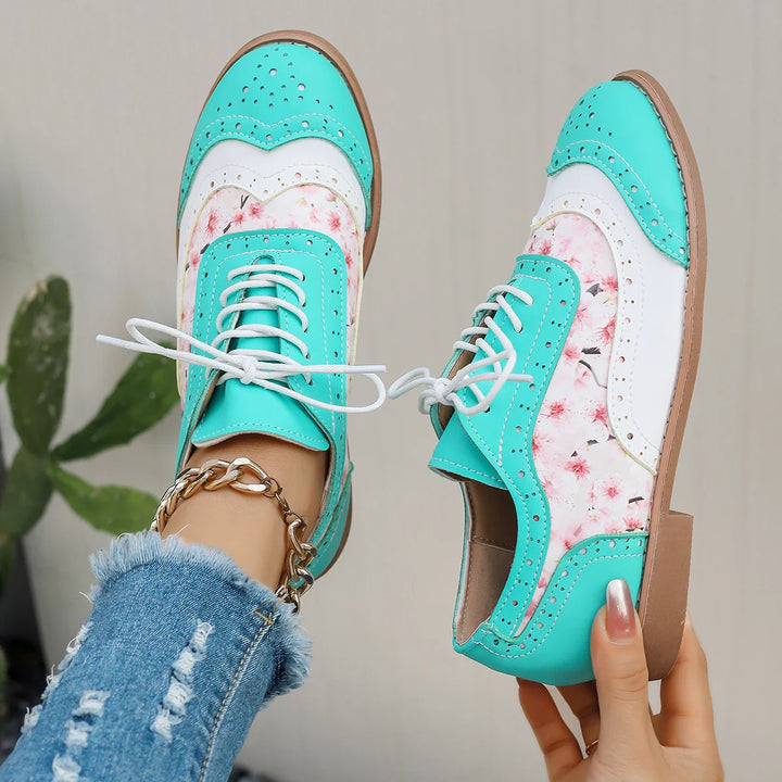 Damen Oxford Schuhe Metallic glänzend mehrfarbig - Aurora