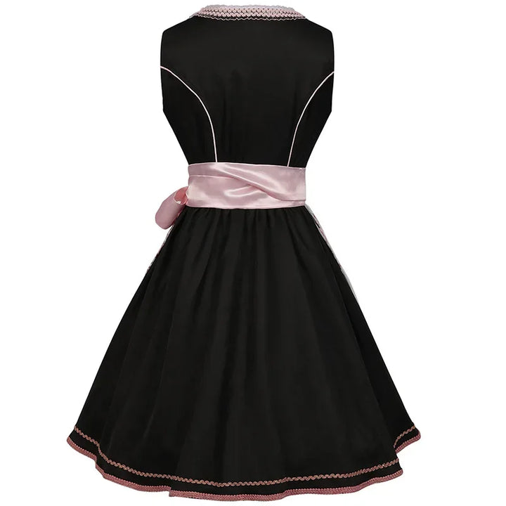 Elegantes Damen Dirndlkleid mit rosa Stickereien - Rosalia