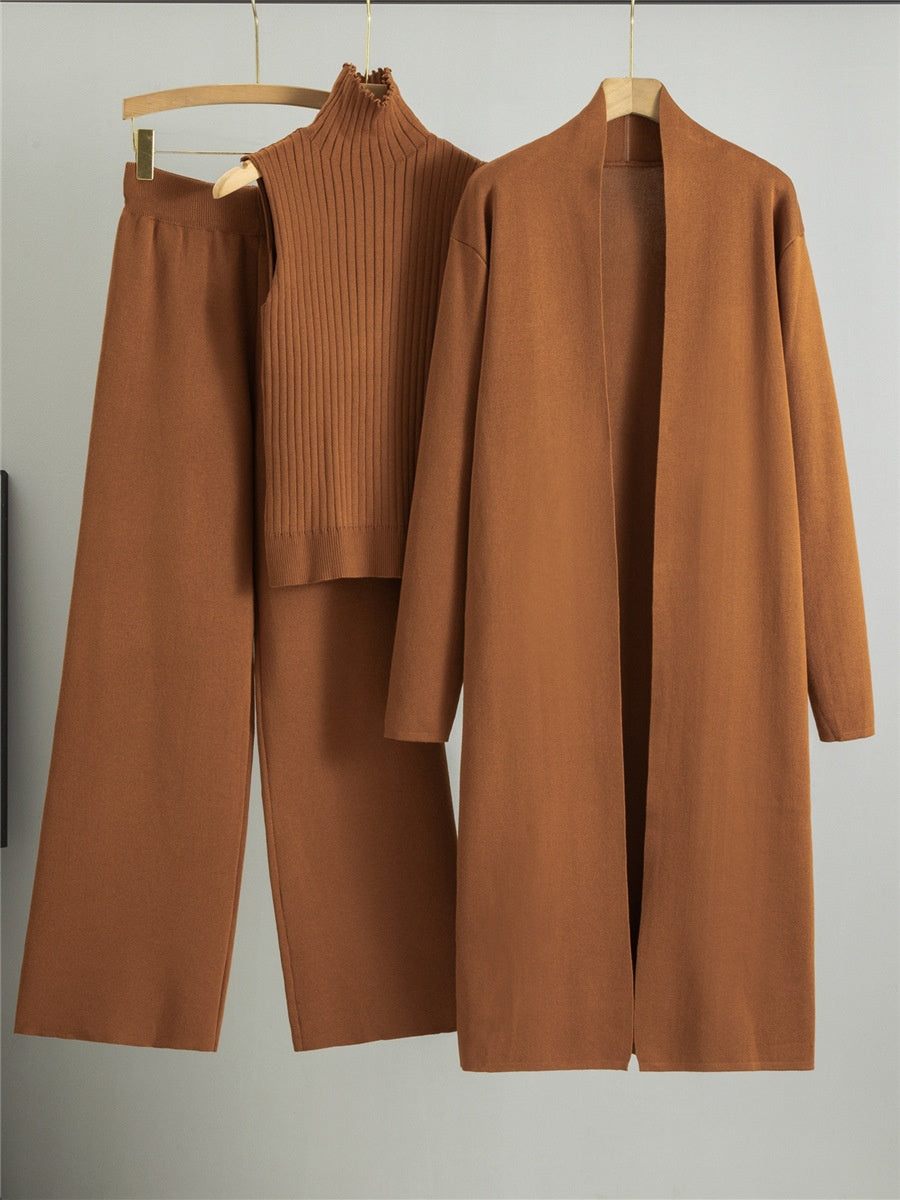 Dreiteiliges Winter-Strickset - Isolde