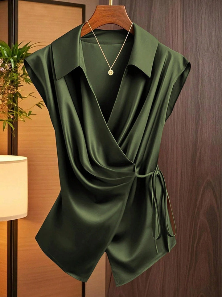 Crossover-Top aus Satin für Frauen - Freja