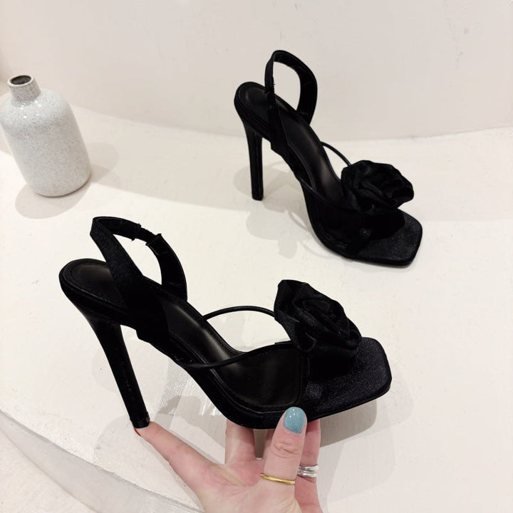 Party-Sandalen mit Blumenabsatz für Frauen - Kiara