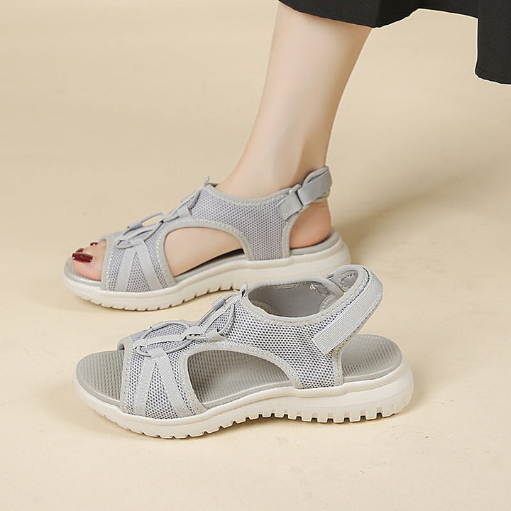 Orthopädische Sandalen mit verstellbarem Doppelriemen und ergonomischem Fußbett - Sarel