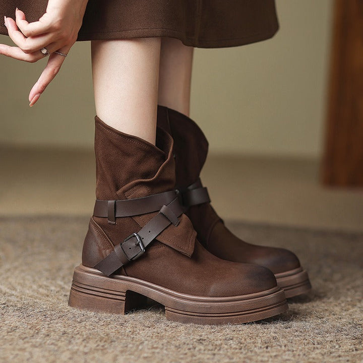 Damenstiefeletten im Retro-Vintage-Stil - Elske