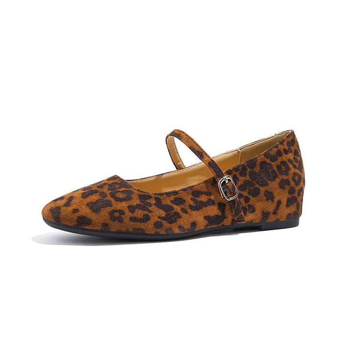 Damen Ballerina Pumps mit Riemen und Schnalle - Tatsuki