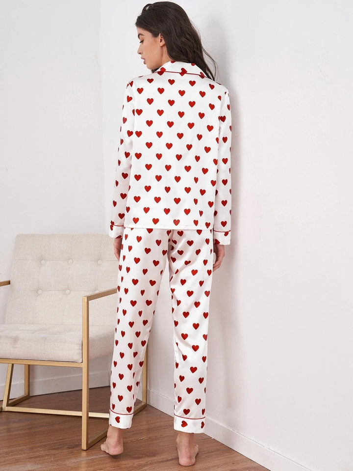Pyjama-Set mit Herzaufdruck - Elsa