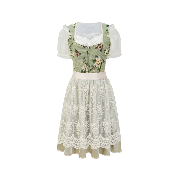 Damen Oktoberfest Dirndl Kleid Grün - Lucia