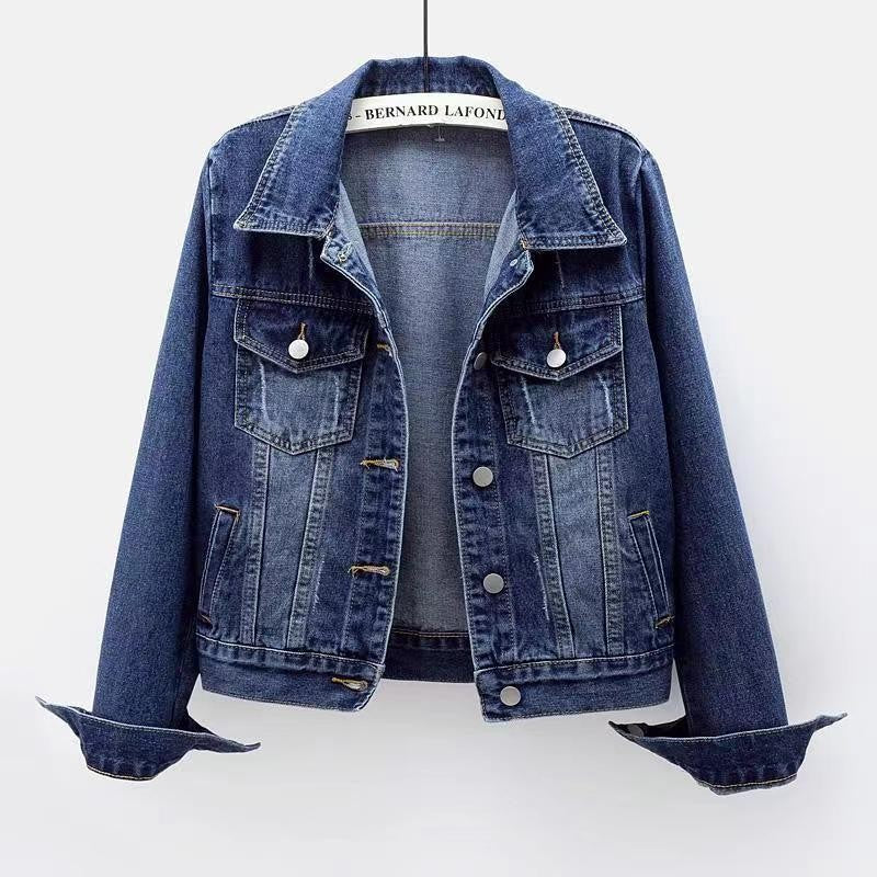 Kurze, taillierte Damen-Jeansjacke - Adelheid