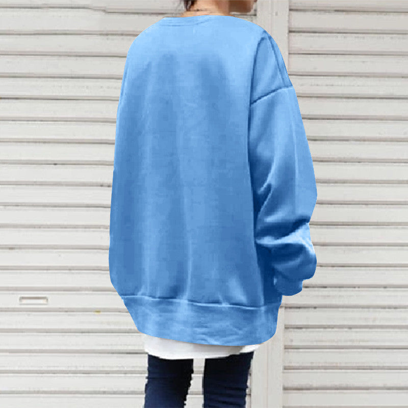 Damen Pullover Rundhals locker minimalistisch - Elviane