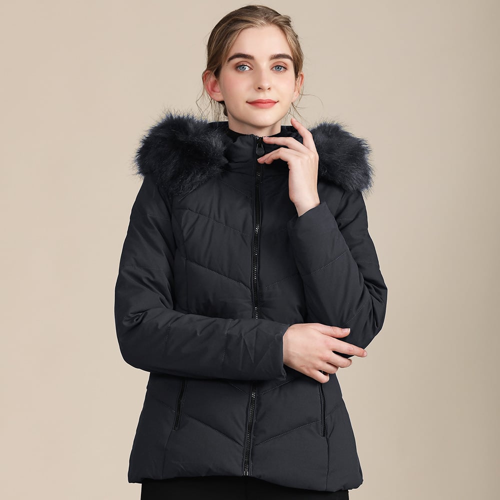 Steppjacke mit Kapuze aus Fleece für Damen - Nerise