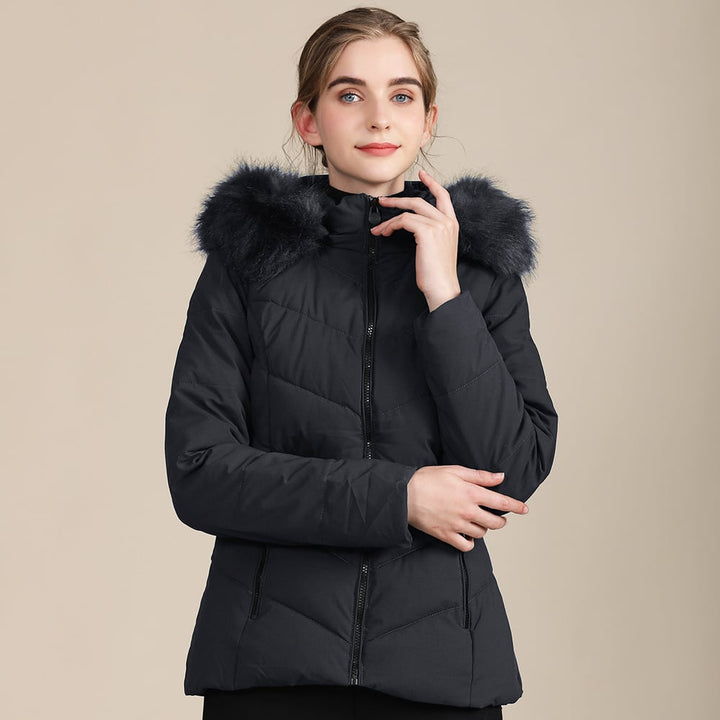 Steppjacke mit Kapuze aus Fleece für Damen - Nerise