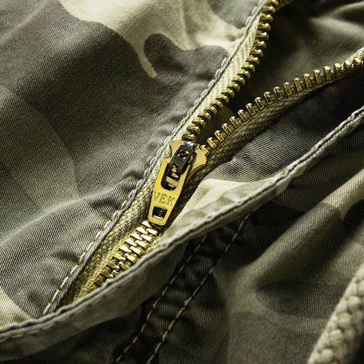 Tarnfarbene Cargo-Shorts mit Seitentaschen für Männer - Carson