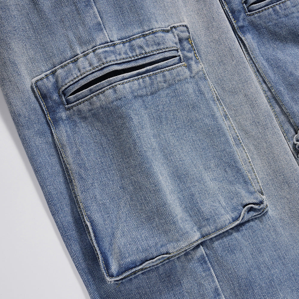 Gerade Utility-Cargo-Jeans für Männer - Falko