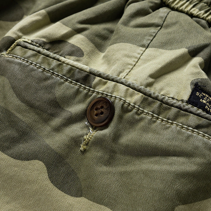 Tarnfarbene Cargo-Shorts mit Seitentaschen für Männer - Carson