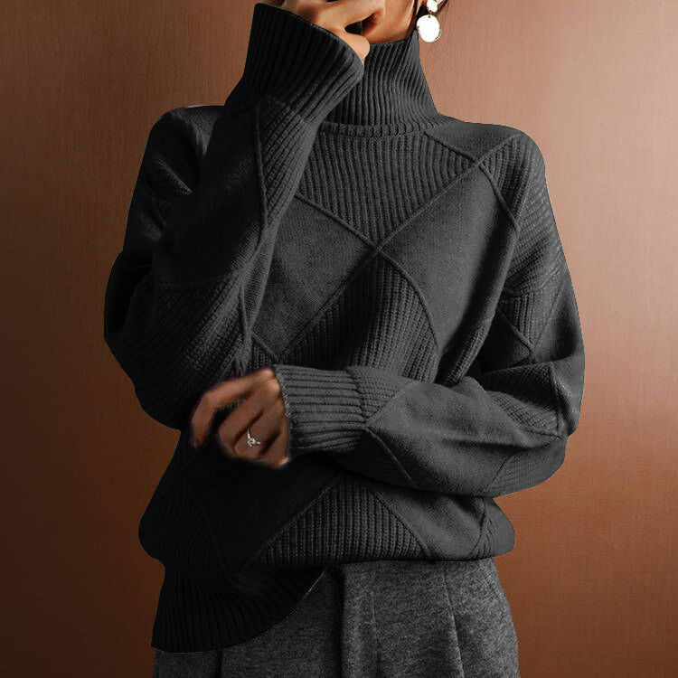 Locker geschnittener Rollkragenpullover für Damen - Yrsa