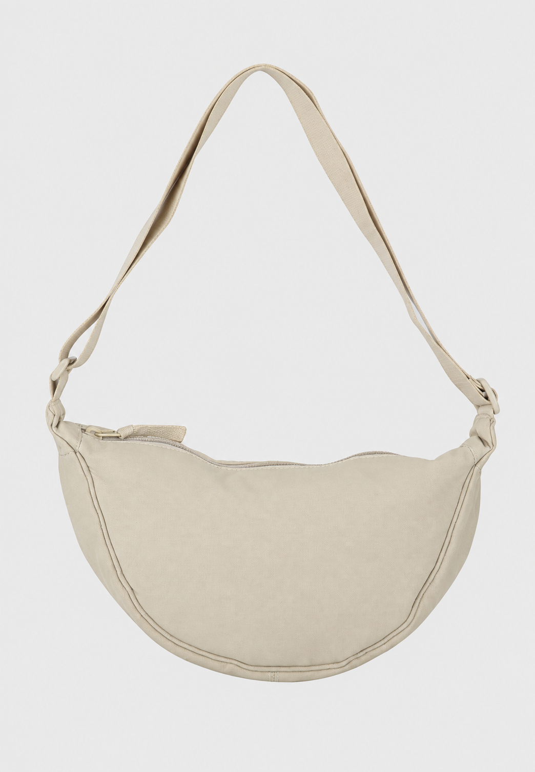 Damen-Umhängetasche aus Nylon in Halbmondform mit verstellbarem Riemen – Apolline