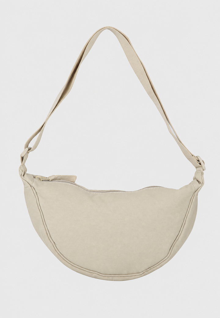Damen-Umhängetasche aus Nylon in Halbmondform mit verstellbarem Riemen – Apolline