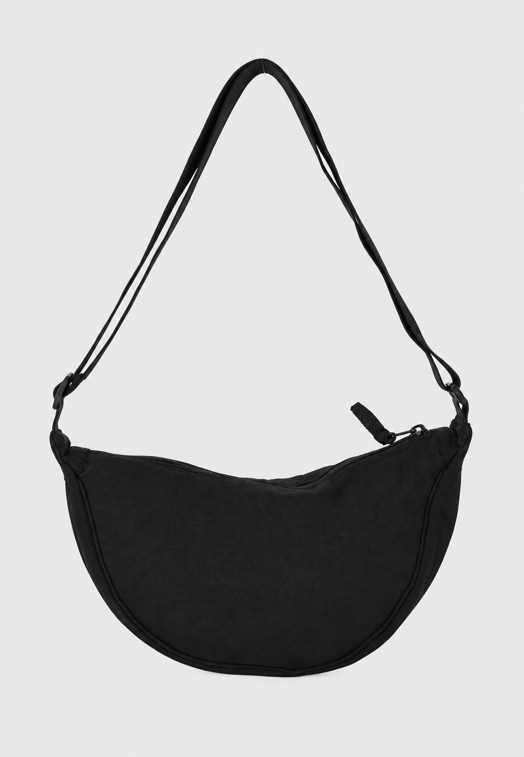 Damen-Umhängetasche aus Nylon in Halbmondform mit verstellbarem Riemen – Apolline