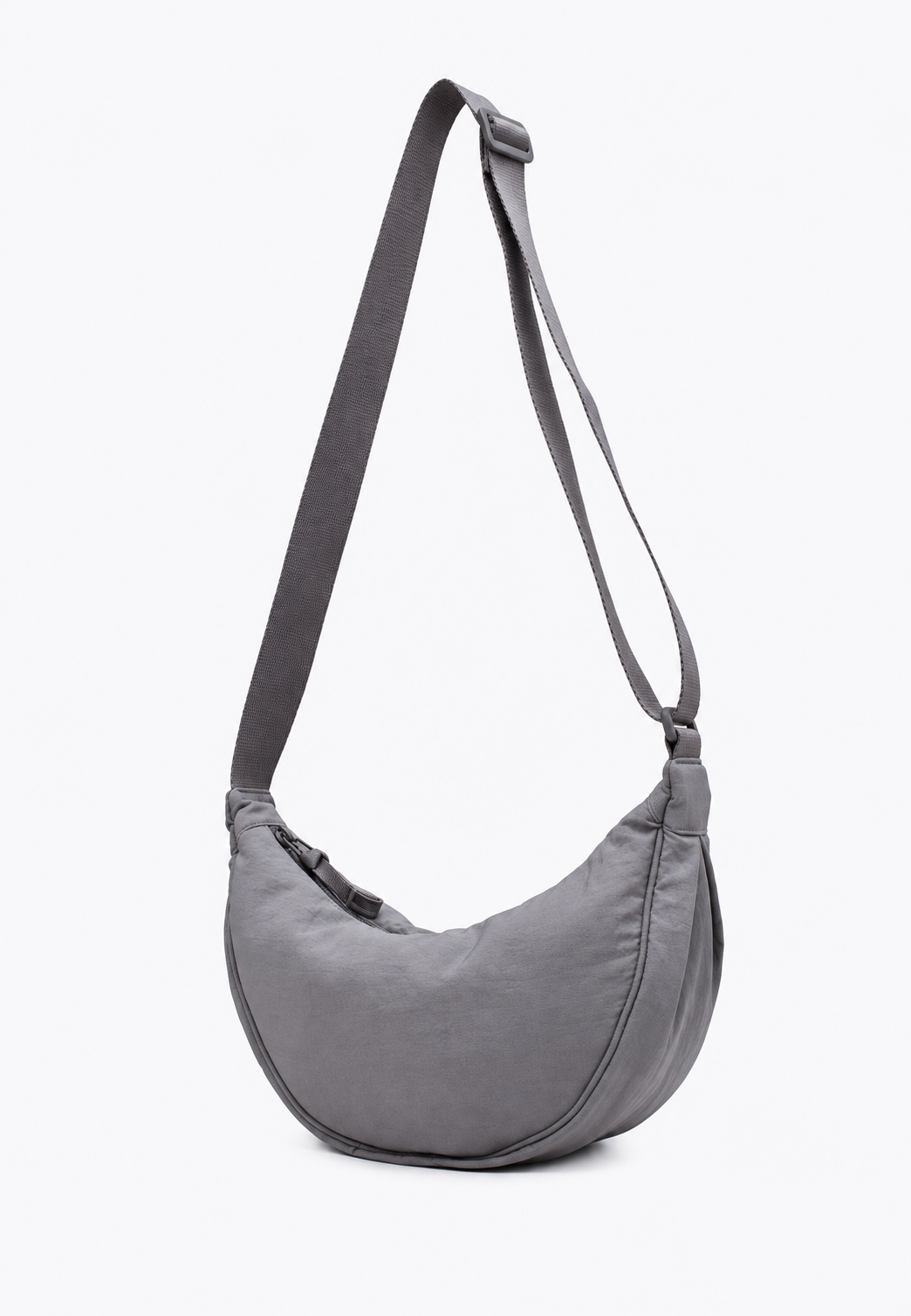 Nylon-Umhängetasche für Damen in Halbmondform mit verstellbarem Riemen – Camille