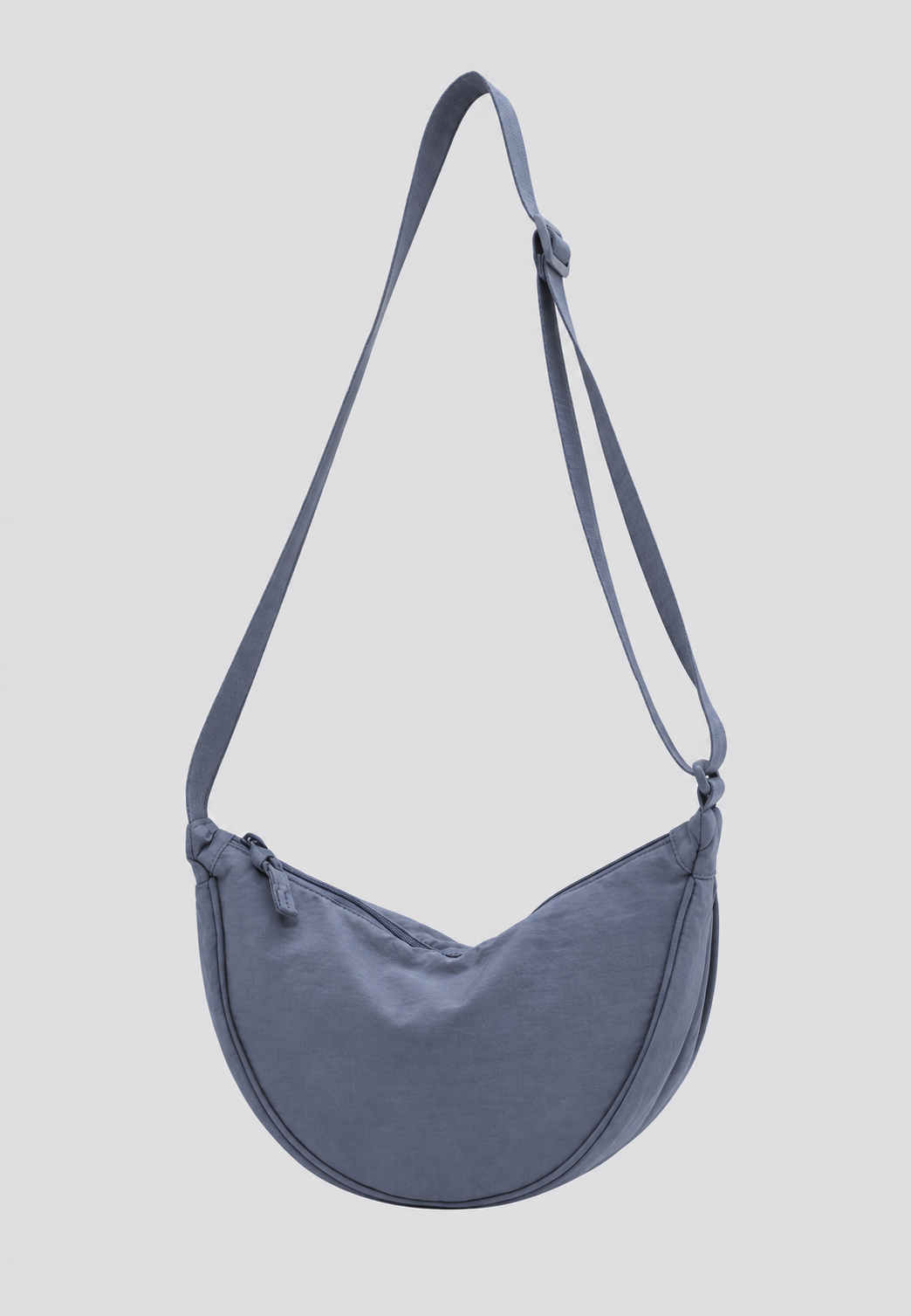 Nylon-Umhängetasche für Damen in Halbmondform mit verstellbarem Riemen – Camille