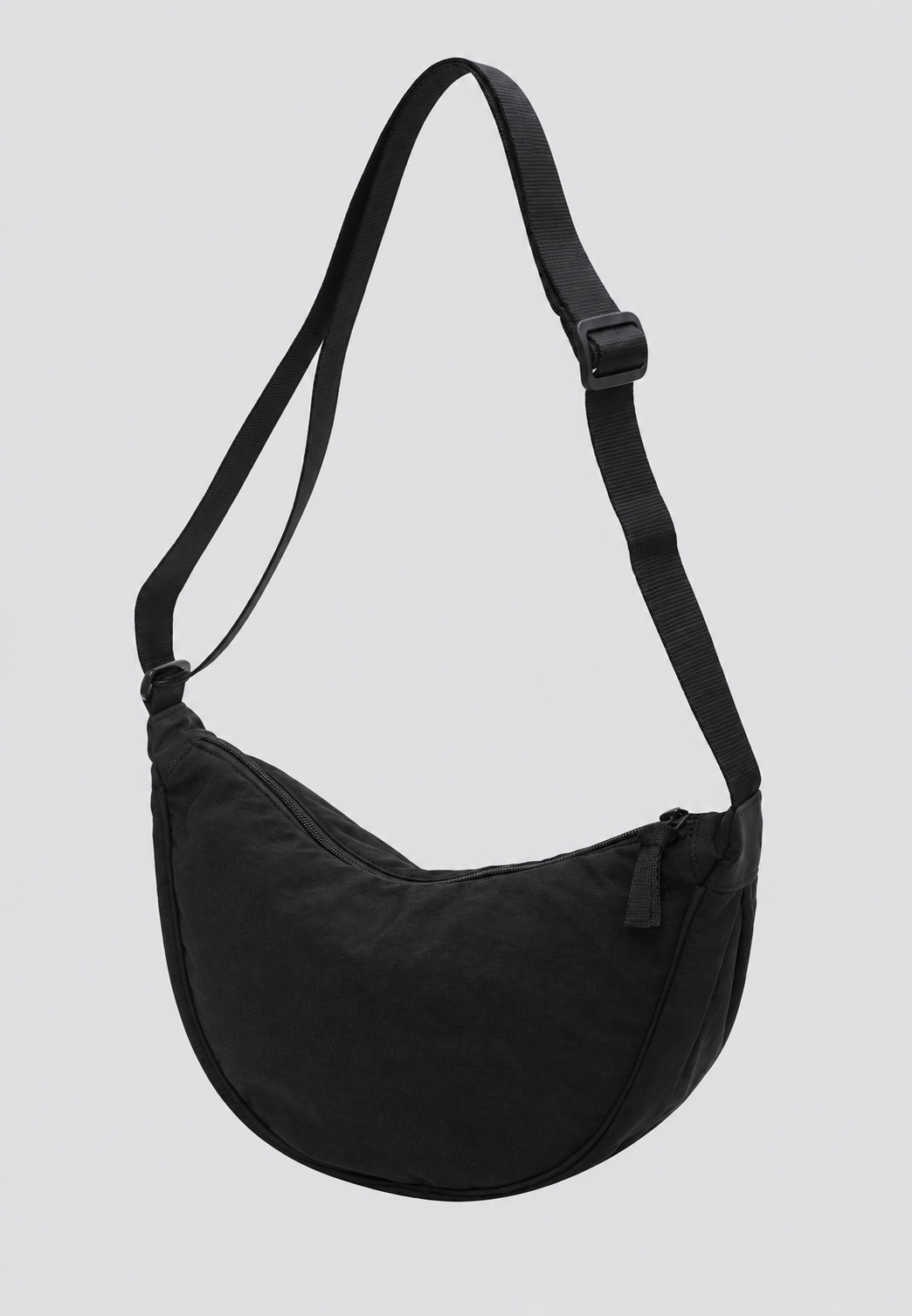 Nylon-Umhängetasche für Damen in Halbmondform mit verstellbarem Riemen – Camille