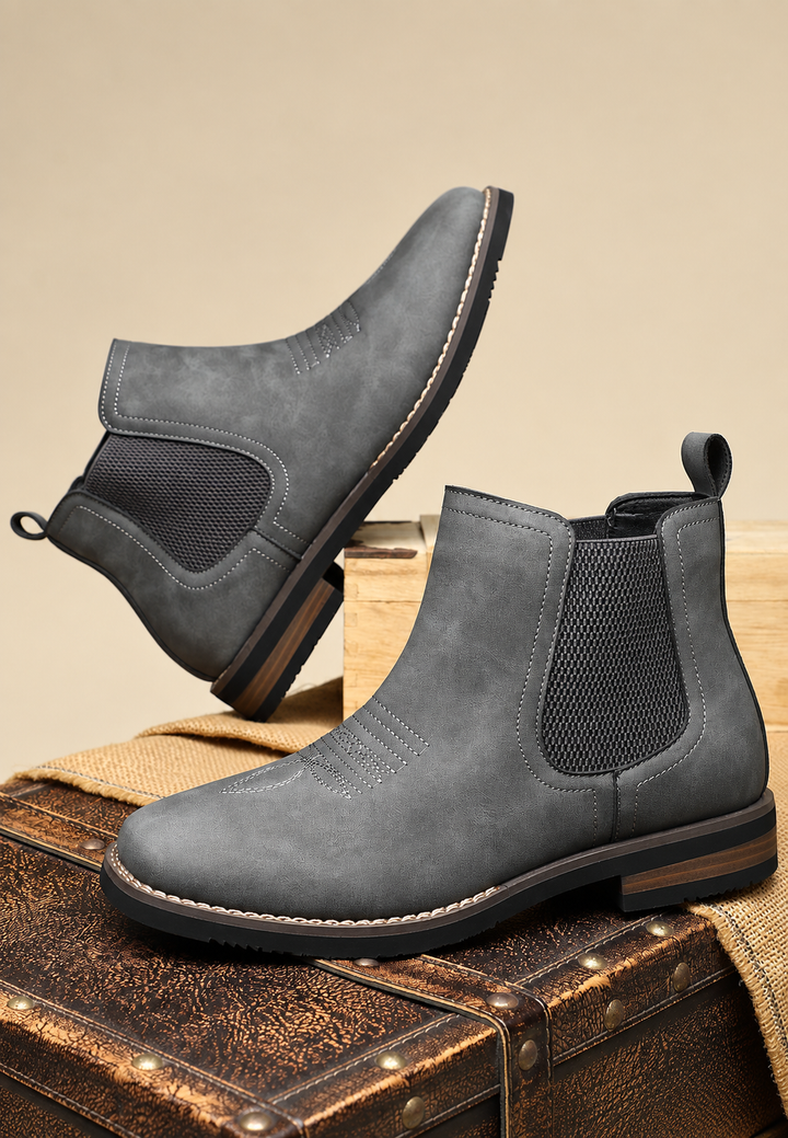 Herren Stiefeletten in Lederoptik mit seitlichen Gummizügen - Eirik