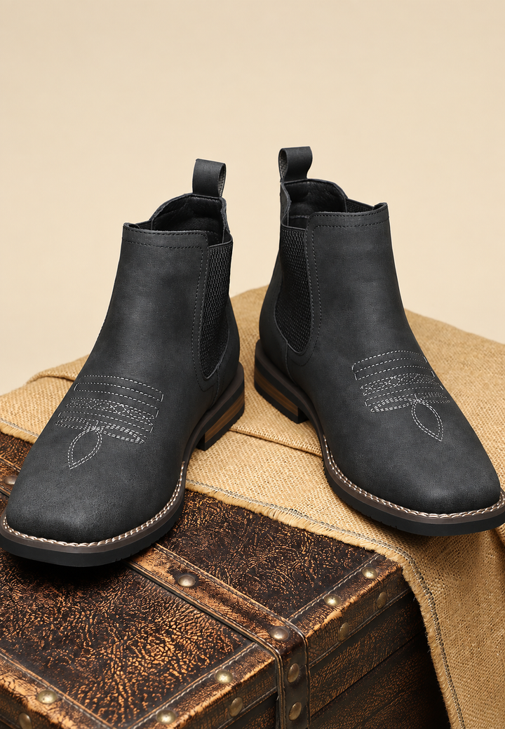 Herren Stiefeletten in Lederoptik mit seitlichen Gummizügen - Eirik