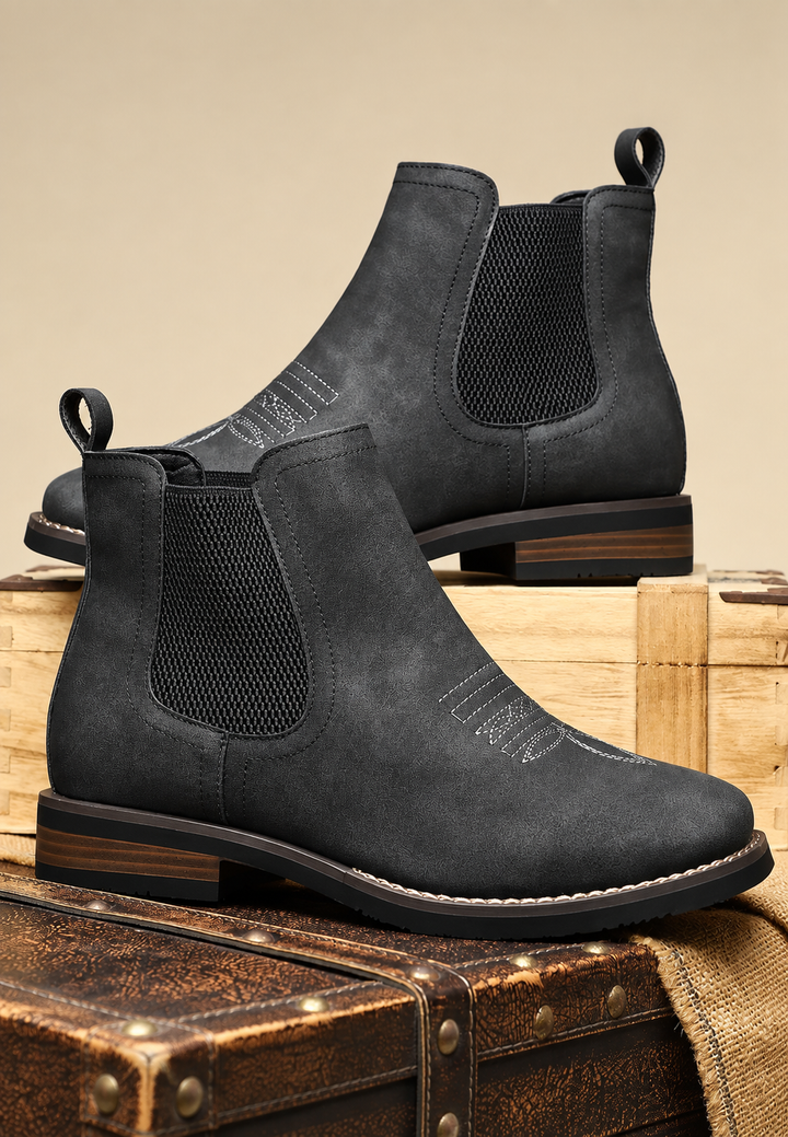Herren Stiefeletten in Lederoptik mit seitlichen Gummizügen - Eirik