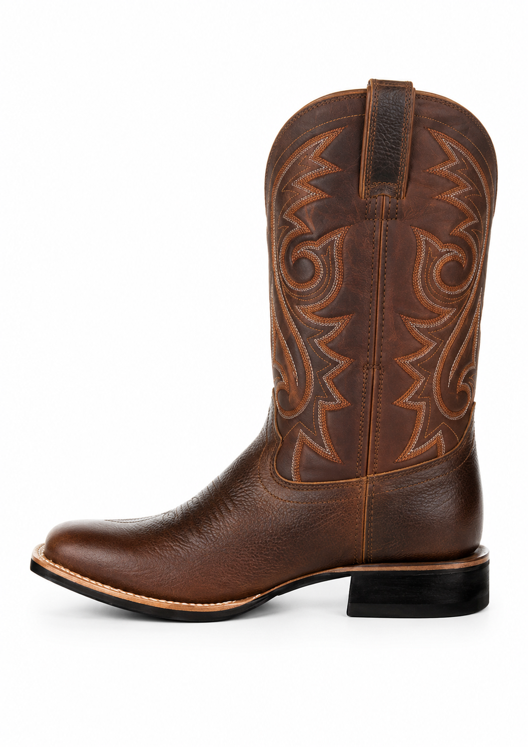 Cowboystiefel für Herren aus Kunstleder mit Stickereien – Hagen