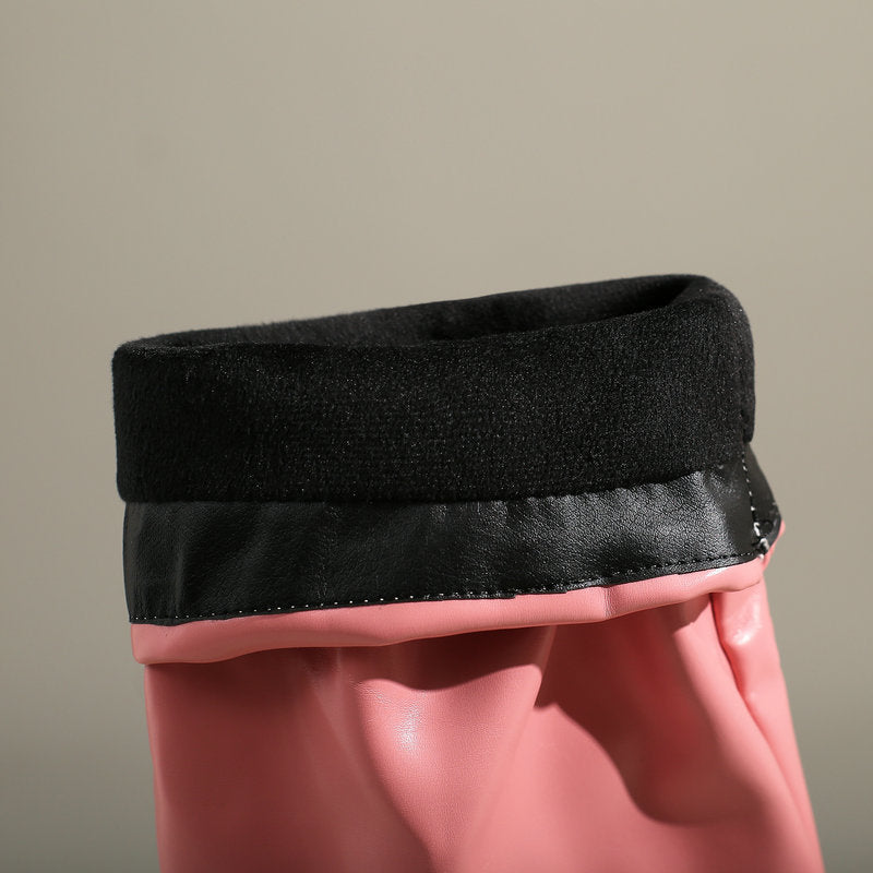 Damenstiefel mit Plateau und Blockabsatz, mittelhoch – Sabine