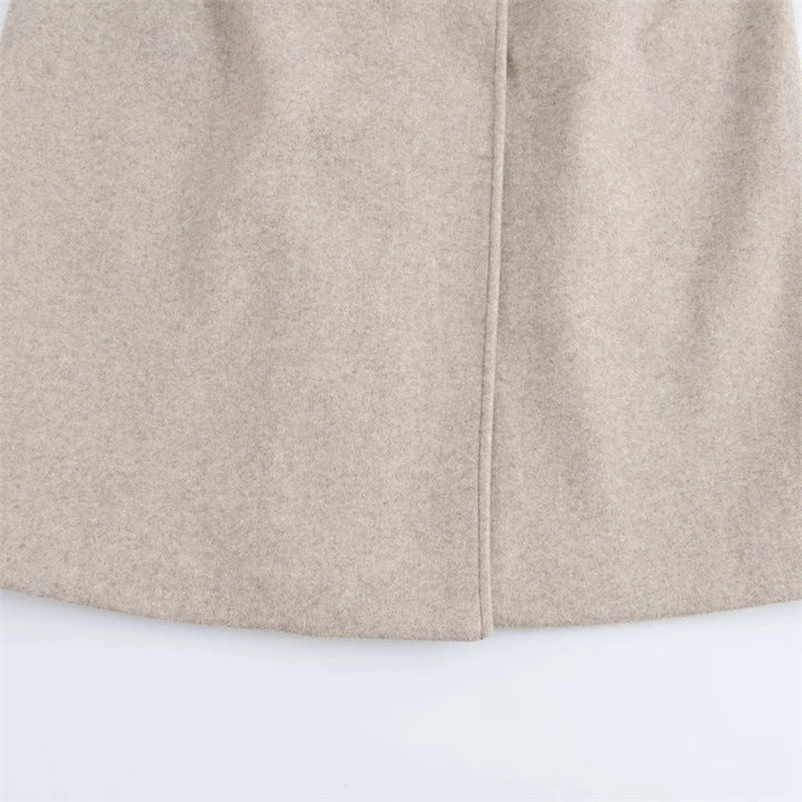 Damen Wollmantel mit Fleecekragen - Naeryn
