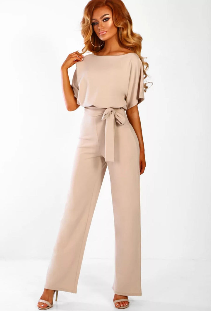 Langer Damenoverall mit eleganter verstellbarer Taille - Elvira