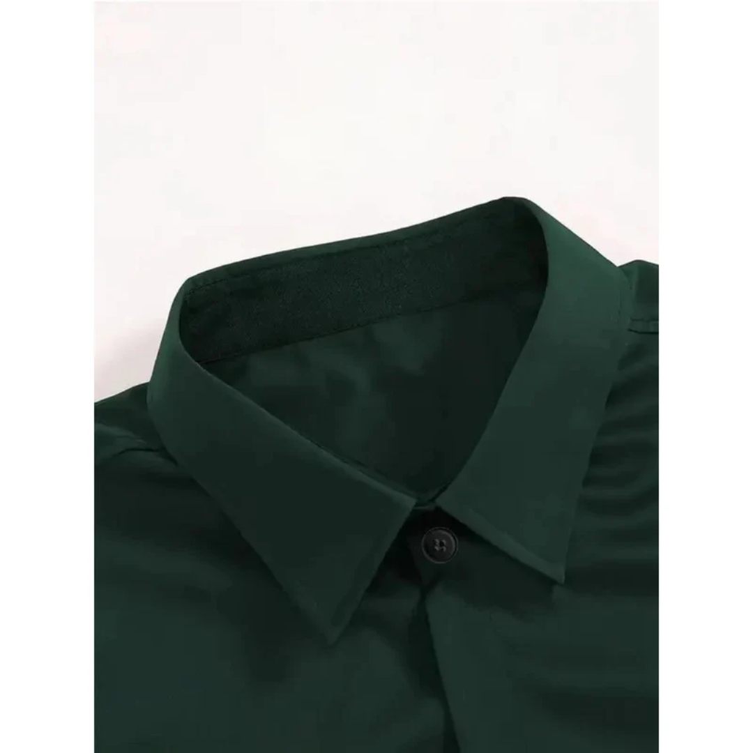 Herrenhemd mit langen Ärmeln, Slim Fit, klassischer Kragen – Heinrich