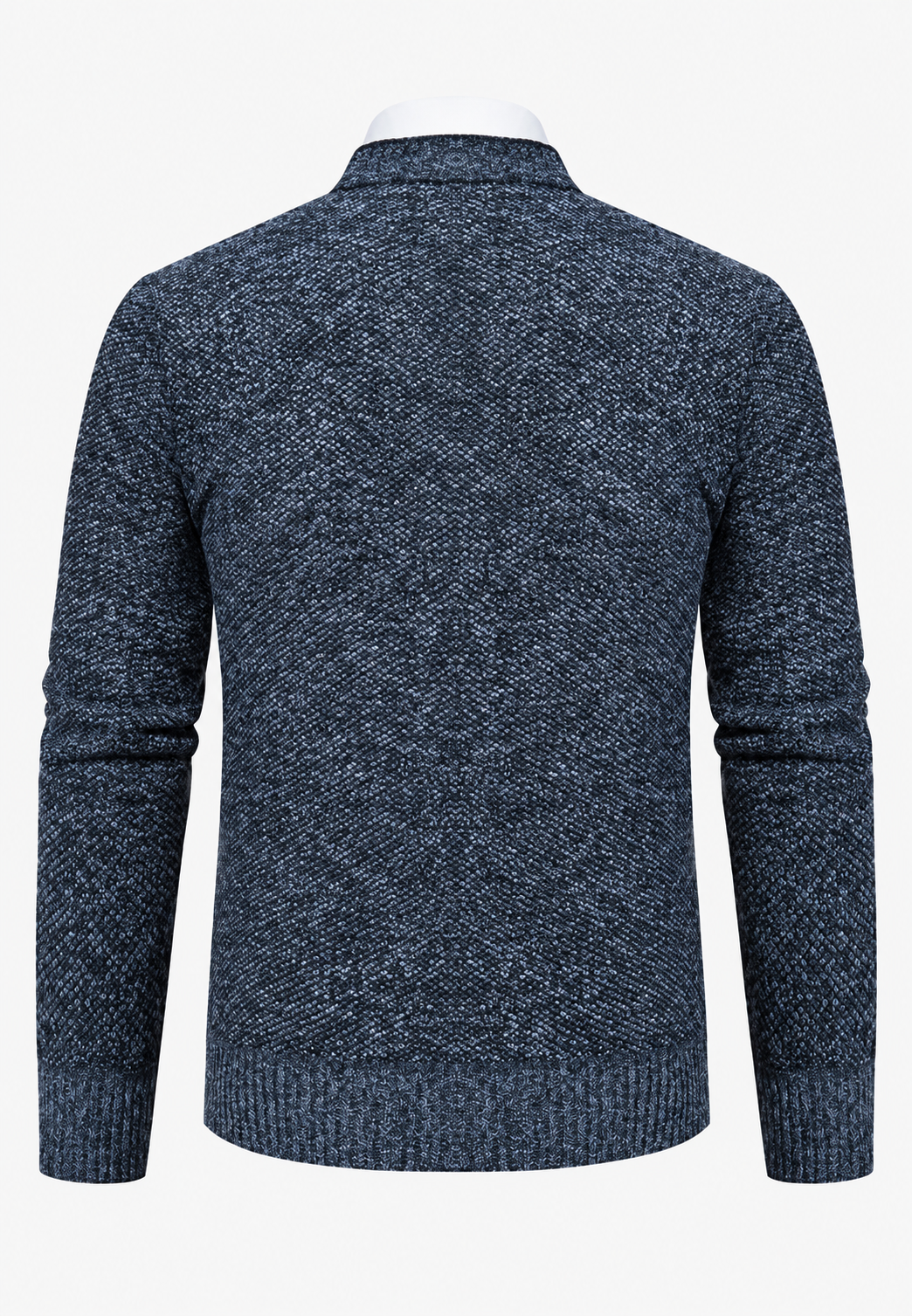 Herren-Strickjacke mit V-Ausschnitt, Knöpfen, strukturiertem Strickmuster und Taschen – Levan