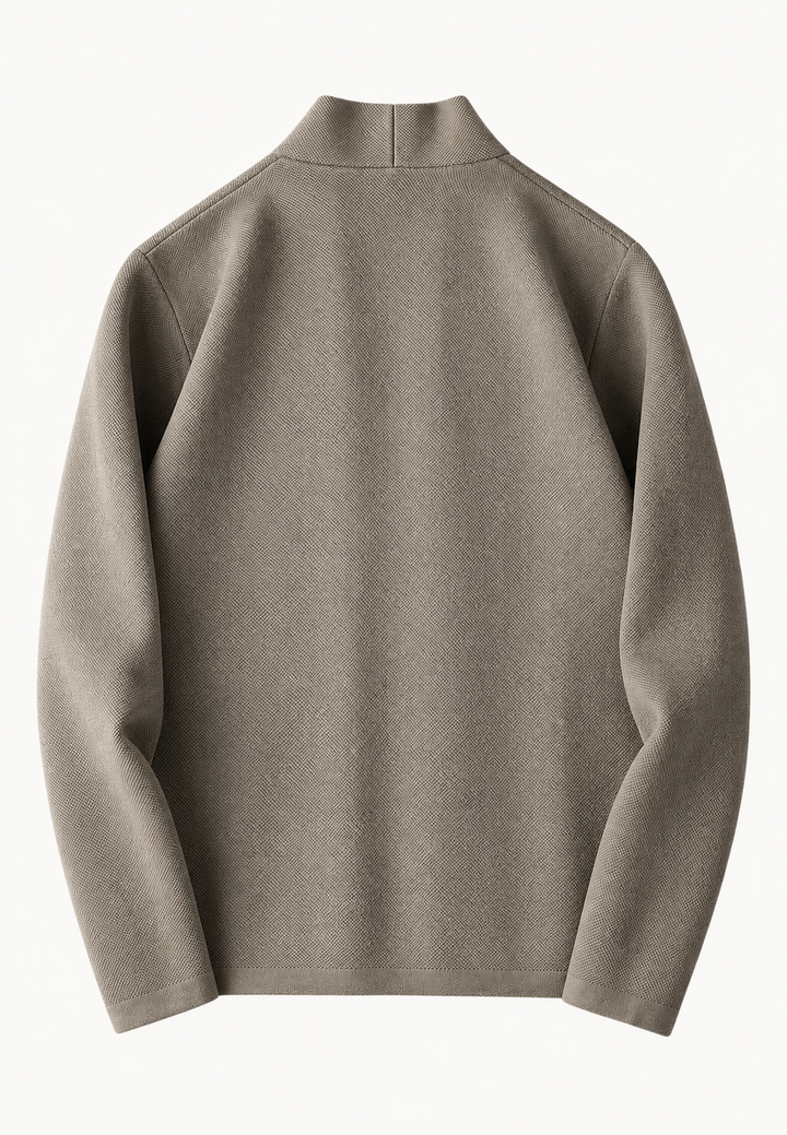 Elegante Strickjacke mit Knöpfen und Schalkragen – Salvatore