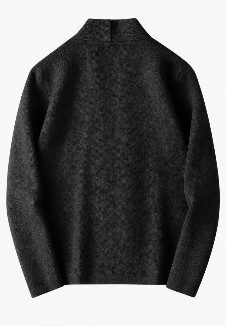 Elegante Strickjacke mit Knöpfen und Schalkragen – Salvatore